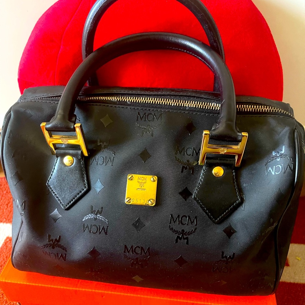 Authentic MCM Boston Black bag